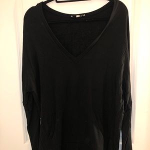 Express v neck sweatshirt material long sleeve